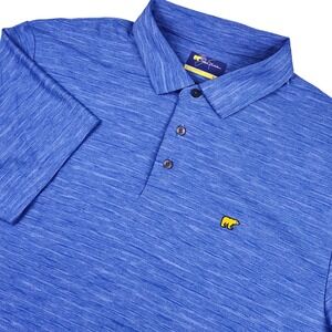 Jack Nicklaus Golden Bear Golf Polo Shirt Mens Medium Heather Blue Performance